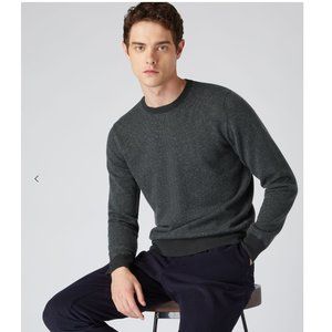 N. Peal Oxford Cashmere Crewneck Sweater, M